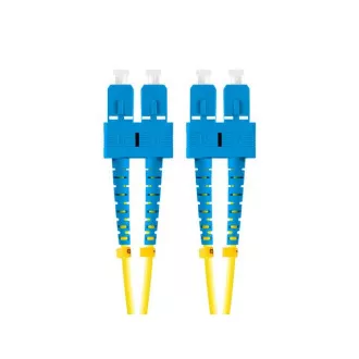 LANBERG optikai patch kábel SM SC/UPC-SC/UPC duplex 2m LSZH G657A1 átmérő 3mm, sárga színű LANBERG optikai patch kábel SM SC/UPC-SC/UPC duplex 2m LSZH G657A1 átmérő 3mm, sárga színű