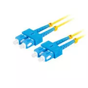 LANBERG optikai patch kábel SM SC/UPC-SC-SC/UPC duplex 5m LSZH G657A1 átmérő 3mm, sárga színű