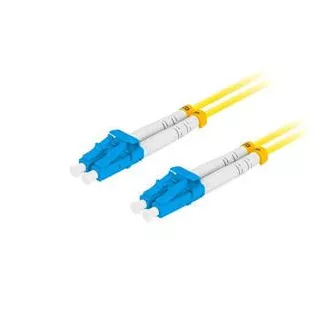 LANBERG optikai patch kábel SM LC/UPC-LC/UPC duplex 3m LSZH G657A1 átmérő 3mm, sárga színű LANBERG optikai patch kábel SM LC/UPC-LC/UPC duplex 3m LSZH G657A1 átmérő 3mm, sárga színű