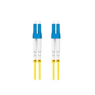 LANBERG optikai patch kábel SM LC/UPC-LC/UPC duplex 5m LSZH G657A1 átmérő 3mm, sárga színű