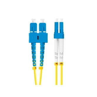 LANBERG optikai patch kábel SM SC/UPC-LC/UPC duplex 2m LSZH G657A1 átmérő 3mm, sárga színű