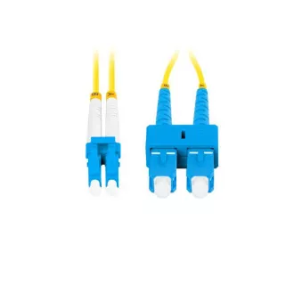 LANBERG optikai patch kábel SM SC/UPC-LC/UPC duplex 5m LSZH G657A1 átmérő 3mm, sárga színű