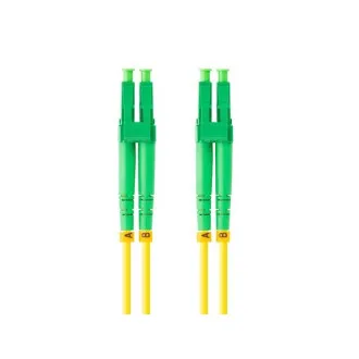 LANBERG optikai patch kábel SM LC/APC-LC-LC/APC duplex 1m LSZH G657A1 átmérő 3mm, sárga színű
