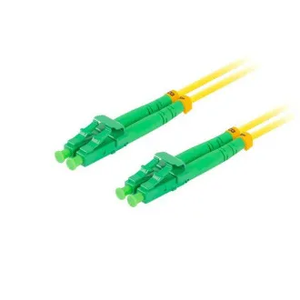 LANBERG optikai patch kábel SM LC/APC-LC-LC/APC duplex 2m LSZH G657A1 átmérő 3mm, sárga színű