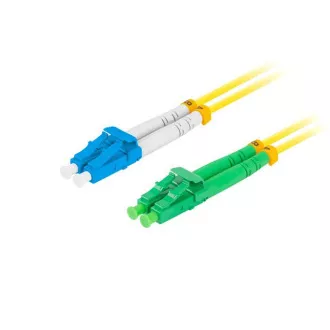 LANBERG optikai patch kábel SM LC/APC-LC/UPC duplex 2m LSZH G657A1 átmérő 3mm, sárga színű LANBERG optikai patch kábel SM LC/APC-LC/UPC duplex 2m LSZH G657A1 átmérő 3mm, sárga színű