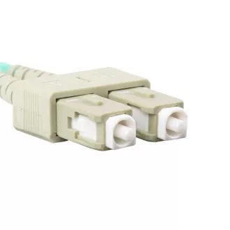 LANBERG optikai patch kábel MM SC/UPC-SC/UPC duplex 2m LSZH OM3 50/125 3mm átmérőjű, ciánkék színben LANBERG optikai patch kábel MM SC/UPC-SC/UPC duplex 2m LSZH OM3 50/125 3mm átmérőjű, ciánkék színben
