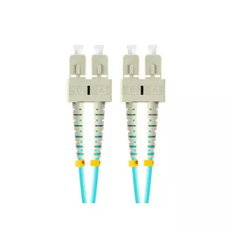 LANBERG optikai patch kábel MM SC/UPC-SC/UPC duplex 3m LSZH OM3 50/125 átmérő 3mm, színe ciánkék LANBERG optikai patch kábel MM SC/UPC-SC/UPC duplex 3m LSZH OM3 50/125 átmérő 3mm, színe ciánkék