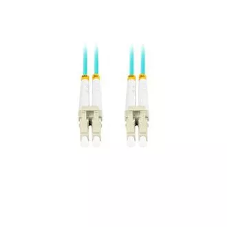 LANBERG optikai patch kábel MM LC/UPC-LC/UPC duplex 3m LSZH OM3 50/125 átmérő 3mm, színe ciánkék