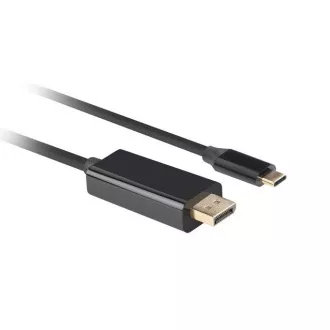 Lanberg USB-C(M)->DisplayPort(M) kábel 1m 4K 60Hz fekete