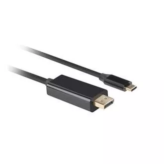 Lanberg USB-C(M)->DisplayPort(M) kábel 1m 4K 60Hz fekete