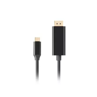 Lanberg USB-C(M)->DisplayPort(M) kábel 3m 4K 60Hz fekete