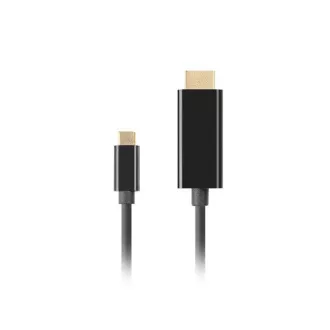 Lanberg USB-C(M)->HDMI(M) kábel 1m 4K 60Hz fekete