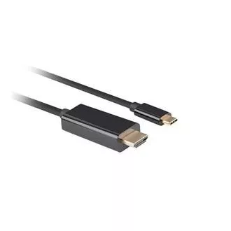 Lanberg USB-C(M)->HDMI(M) kábel 1,8m 4K 60Hz fekete