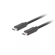 Lanberg USB-C M/M 3.1 GEN 2 kábel 1m 10GB/S PD100W fekete