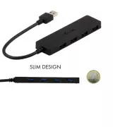 i-Tec USB3.0 HUB 4 portos, passzív, SLIM