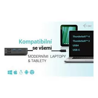 I-tec USB-C HDMI   Dual DP dokkolóállomás Power Delivery 100 W   i-tec univerzális töltő 112 W