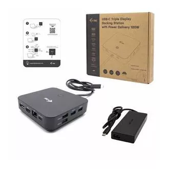 I-tec USB-C HDMI   Dual DP dokkolóállomás Power Delivery 100 W   i-tec univerzális töltő 112 W