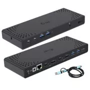 I-tec USB 3.0 / USB-C / Thunderbolt Dual Display dokkolóállomás   PD 100W