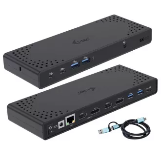I-tec USB 3.0 / USB-C / Thunderbolt Dual Display dokkolóállomás   PD 100W