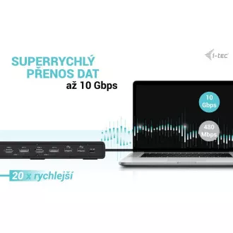 I-tec USB 3.0 / USB-C / Thunderbolt Dual Display dokkolóállomás   PD 100W