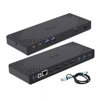 I-tec USB 3.0 / USB-C / Thunderbolt Dual Display dokkolóállomás   PD 100W