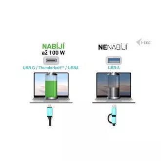 I-tec USB 3.0 / USB-C / Thunderbolt Dual Display dokkolóállomás   PD 100W
