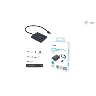 I-tec USB-C Dual 4K/60Hz (egyszeres 8K/30Hz) DP videó adapter