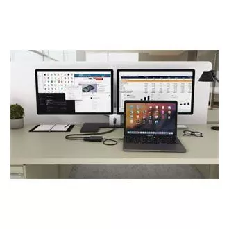 I-tec USB-C Dual 4K/60Hz (egyszeres 8K/30Hz) DP videó adapter