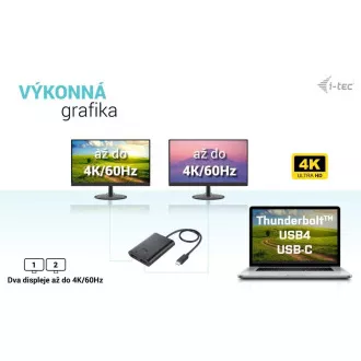 I-tec USB-C Dual 4K/60Hz (egyetlen 8K/30Hz) HDMI videó adapter I-tec USB-C Dual 4K/60Hz (egyetlen 8K/30Hz) HDMI videó adapter