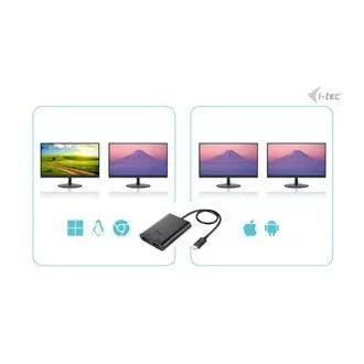 I-tec USB-C Dual 4K/60Hz (egyetlen 8K/30Hz) HDMI videó adapter I-tec USB-C Dual 4K/60Hz (egyetlen 8K/30Hz) HDMI videó adapter