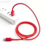 Crono kábel USB 2.0/ USB A hím - microUSB hím, 1,0m, piros prémium