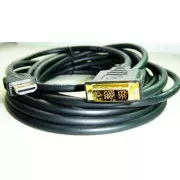 HDMI-DVI kábel 5m, 1.3, M/M árnyékolt, aranyozott érintkezőkkel