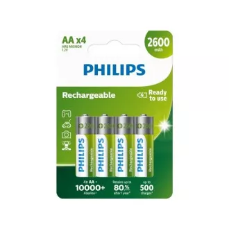 Philips akkumulátorok AA 2600mAh MultiLife, NiMh - 4db Philips akkumulátorok AA 2600mAh MultiLife, NiMh - 4db