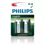 Philips C LongLife cink-klorid akkumulátorok - 2db, buborékcsomagolásban