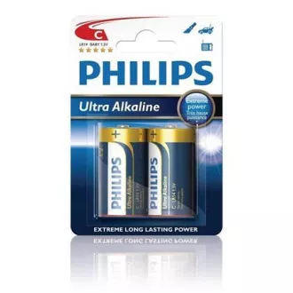 Philips akkumulátor C ExtremeLife , lúgos - 2db