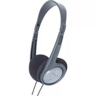 Panasonic RP-HT090E-H, vezetékes fejhallgató, fej fölött, 3,5 mm-es jack, 6,3 mm-es jack, 5 méteres kábel, hangerőszabályzó, szürke színű
