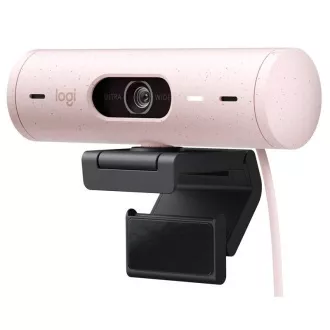 Logitech BRIO 500 webkamera, Full HD, 4x zoom, RightLight 4 HDR-rel, rózsaszín, USB-C