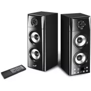 Genius SP-HF2800 BT, hangszórók, 2.0, 60W, Bluetooth, TWS technológia, fa, USB, távirányító, fekete, fekete