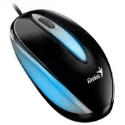 Genius DX-Mini / egér, vezetékes, optikai, 1000DPI, 3 gomb, USB, RGB LED, fekete