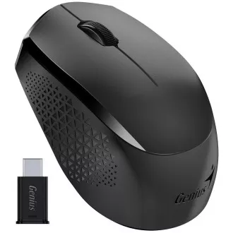 Genius NX-8000S Type-C, egér, vezeték nélküli, optikai, 1200DPI, 3 gomb, USB-C, fekete