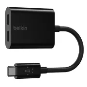 Belkin USB-C adapter/csatlakozó - USB-C táp   USB-C audio/töltő adapter, fekete színű