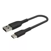 Belkin BOOST CHARGE™ USB-C/USB-A kábel, 15cm, fekete - Tartós