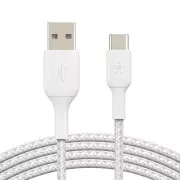 Belkin BOOST CHARGE™ USB-C/USB-A kábel, 3m, fehér - tartós
