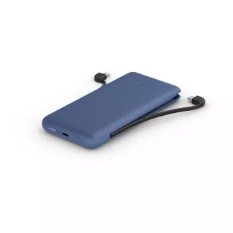Belkin BOOST CHARGE™ USB-C Power Delivery PowerBank, 10000mAh, beépített kábelekkel, éjkék színben