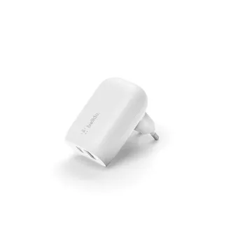 Belkin BOOST CHARGE™ Dual 37W Power Delivery PPS fali töltő (USB-C 25W USB-A 12W), Fehér Belkin BOOST CHARGE™ Dual 37W Power Delivery PPS fali töltő (USB-C 25W USB-A 12W), Fehér