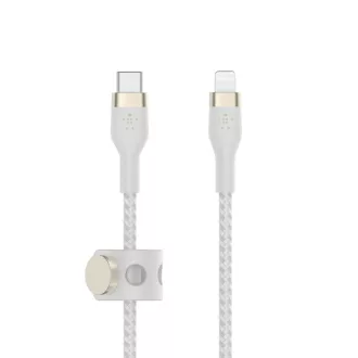 Belkin BOOST CHARGE™ villám/USB-C kábel, 3m, fehér - tartós PRO Flex