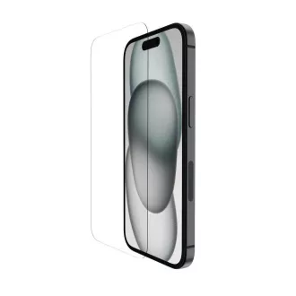Belkin SCREENFORCE™ edzett üveg antimikrobiális védőüveg iPhone 16 / 15 / 14 Pro készülékhez