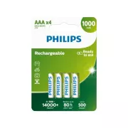 Philips újratölthető akkumulátorok AAA 1000mAh, NiMH - 4db