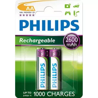 Philips újratölthető akkumulátorok AA 2600mAh, NiMH - 2db