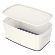 LEITZ MyBox tárolódoboz fedővel, S méret, fehér/szürke